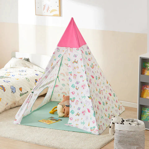 Rootz Indoor Outdoor Children Play Tent- Foldable Children Tent Children Kids Play Tent- Teepee with Portable Bag