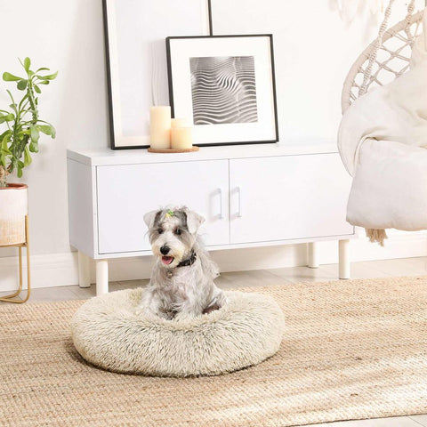 Rootz Dog Bed - Pet Bed - Orthopedic Dog Bed - Waterproof Dog Bed - Plush Dog Bed - Round Dog Bed - Khaki - 60 x 20 cm (Ø x H)