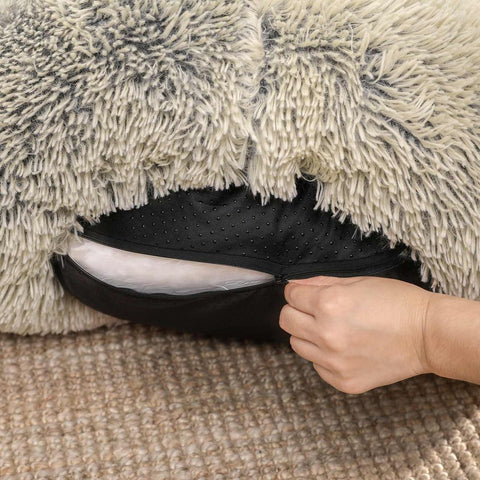 Rootz Dog Bed - Pet Bed - Orthopedic Dog Bed - Waterproof Dog Bed - Plush Dog Bed - Round Dog Bed - Khaki - 60 x 20 cm (Ø x H)