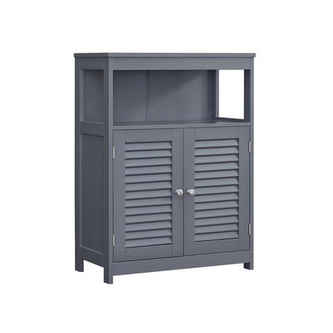 Rootz Bathroom Cabinet - Vanity Cabinet - Wall-mounted Cabinet - Floor-standing Cabinet - Storage Cabinet - Corner Bathroom Cabinet - MDF  - Grey - 30 x 60 x 80 cm (D x W x H)