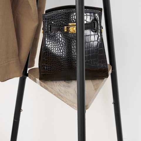 Rootz Coat Stand - Coat Rack - Coat Tree - Coat Stand In Tree Shape - Standing Coat Rack - Chipboard/Steel - Greige Black - 49.5 x 49.5 x 179 cm