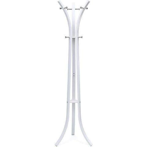 Rootz Coat Rack - Clothes Rack With 9 Hooks - White