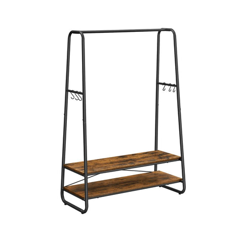 Rootz Clothes Stand - Clothing Rack - Garment Stand - Clothes Hanger Stand - Portable Clothes Stand - Freestanding Clothes Stand - Chipboard - Steel - Brown-black - 100 x 45 x 160 cm (L x W x H)