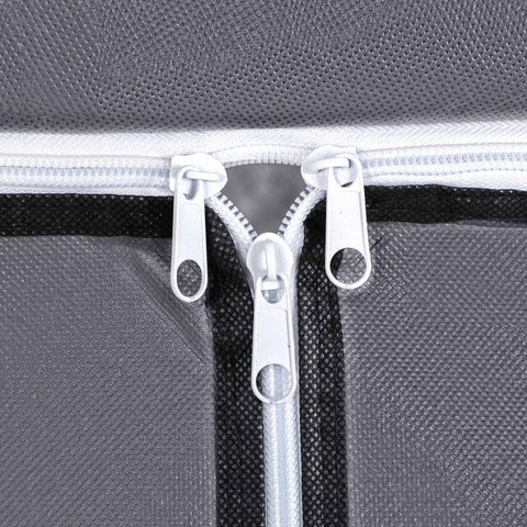 Rootz Cloth Cabinet - Folding Wardrobe - Wardrobe Closet - Fabric Wardrobe - Grey - 75 x 45 x 160 cm