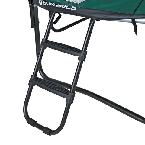 Rootz Trampoline Ladder - Trampoline Ladder With Wide Steps - Trampoline Steps - Trampoline Accessory - Adjustable Trampoline Ladder - Non-slip Trampoline Ladder - Powder Coated Iron - Black - 40.6 x 7.3 cm (L x W)