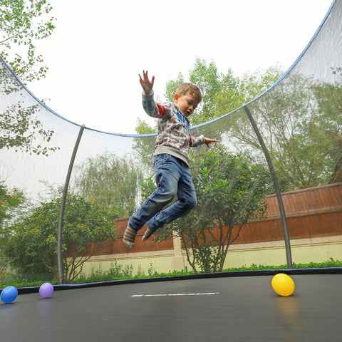 Rootz Safety Net - Trampoline Safety Net - Trampoline Enclosure Net - High-quality Trampoline Safety Net - Black