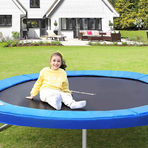 Rootz Trampoline Edge Cover - Edge Cover - Trampoline Safety Pad - Trampoline Padding - Trampoline Safety Mat - UV-resistant Trampoline Pad - Blue
