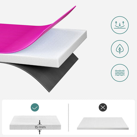 Rootz Trampoline Rim Cover - Trampoline Edge Cover - Trampoline Safety Pad - Trampoline Padding - Trampoline Frame Protector - Pink