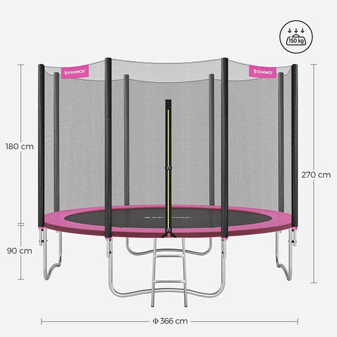 Rootz Trampoline - Outdoor Trampoline - Kids Trampoline - Mini Trampoline - Trampoline Park - Jumping Trampoline - Black/Green