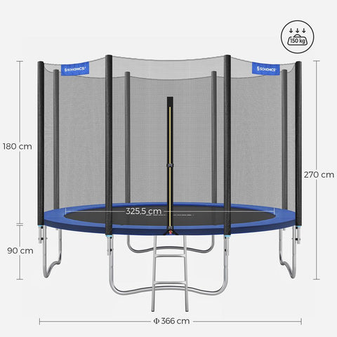 Rootz Trampoline - Outdoor Trampoline - Kids Trampoline - Mini Trampoline - Trampoline Park - Jumping Trampoline - Black/Green