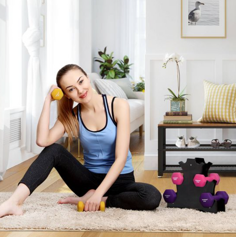 Rootz Halterset - 6 Halters - Hexagon - Dumbbellset - 2 x 1 kg - 2 x 1.5 kg - 2 x 2 kg