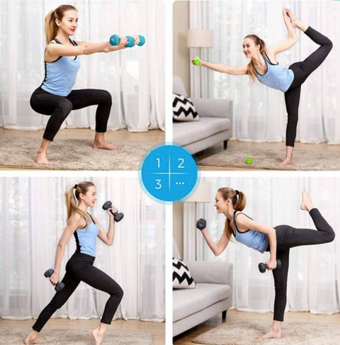 Rootz Dumbbell Set - Dumbbells - Weight Lifting - 6 Pieces - Dumbbell Stand - 2 x 1 kg - 2 x 2 kg - 2 x 3 kg
