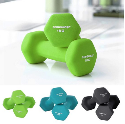 Rootz Dumbbell Set - Dumbbells - Weight Lifting - 6 Pieces - Dumbbell Stand - 2 x 1 kg - 2 x 2 kg - 2 x 3 kg