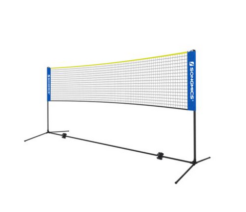 Rootz Badminton Net - Volleyball Net - Tennis Net - Blue - Yellow - Metal - Plastic - Carrying Bag - Adjustable - 500 x 103 x 155 cm