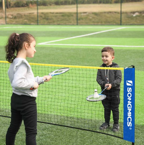 Rootz Badminton Net - Volleyball Net - Tennis Net - Blue - Yellow - Metal - Plastic - Carrying Bag - Adjustable - 500 x 103 x 155 cm