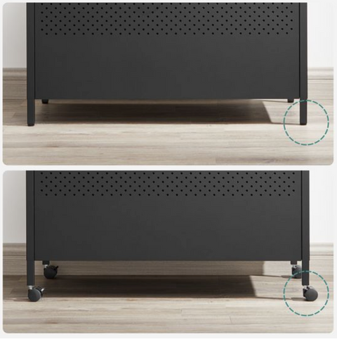 Rootz Bench with Upholstered Seat - Storage Bench - Black - 80 x 40 x 50 cm