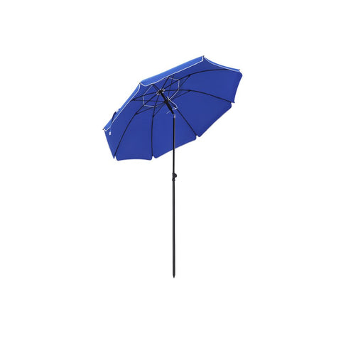 Rootz Parasol - Umbrella - Patio Umbrella - Garden Parasol - Sunshade - Outdoor Parasol - Uv-protected Umbrella - Portable Parasol - Blue - 2.3 m