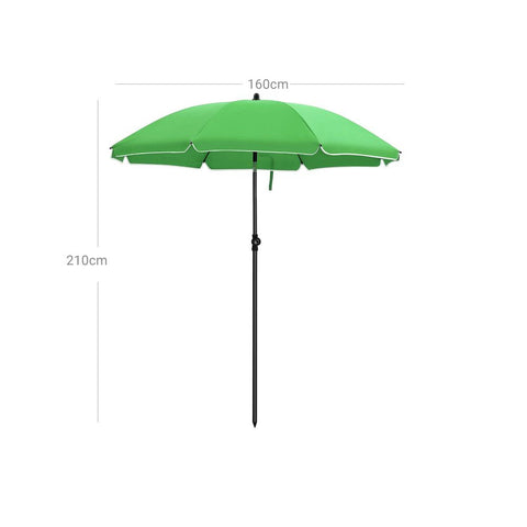 Rootz Parasol - Folding Parasol - Umbrella - Patio Parasol - Outdoor Parasol - Garden Parasol - Beach Parasol - Sunshade - UV-protected Parasol - Green