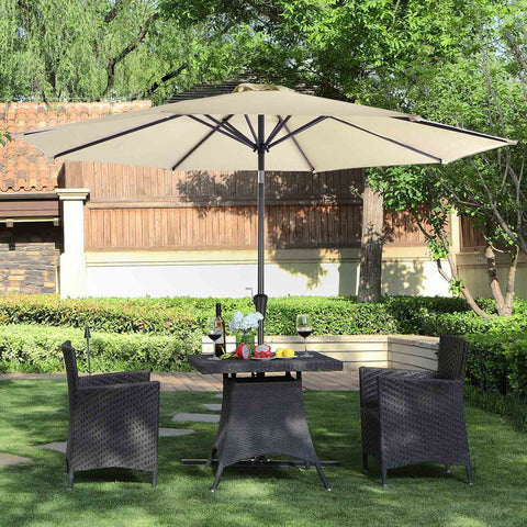 Rootz Parasol - Garden Umbrella - Patio Sunshade - Beach Umbrella - Poolside Parasol - Uv Protection Umbrella - Waterproof Umbrella - High-quality Umbrella - Beige - Ø 300 cm