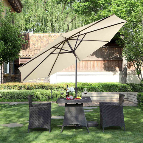 Rootz Parasol - Garden Umbrella - Patio Sunshade - Beach Umbrella - Poolside Parasol - Uv Protection Umbrella - Waterproof Umbrella - High-quality Umbrella - Beige - Ø 300 cm