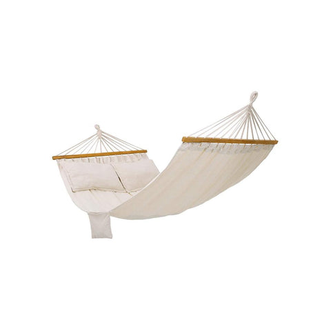 Rootz Hammock - Stick Hammock - Hammock With 2 Cushions - Portable Hammock - Lightweight Hammock - Outdoor Hammock - Camping Hammock - Double Hammock - Beige - 210 x 150 (L x W)