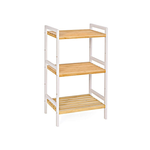 Rootz Shelf - Shelving Unit - Shelving Unit - Bamboo Shelving Unit - Kitchen Shelf - Storage Shelf - Kitchen Rack - Kitchen Shelving Unit - Bamboo - White-Natural - 45 x 31.5 x 80 cm (W x D x H)