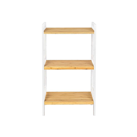 Rootz Shelf - Shelving Unit - Shelving Unit - Bamboo Shelving Unit - Kitchen Shelf - Storage Shelf - Kitchen Rack - Kitchen Shelving Unit - Bamboo - White-Natural - 45 x 31.5 x 80 cm (W x D x H)