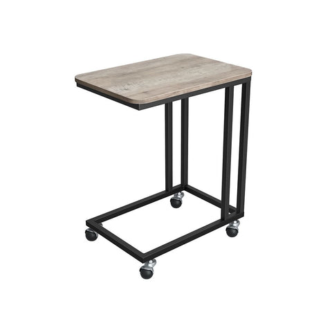 Rootz Coffee Table - Coffee Table With Castors - Modern Coffee Table - Industrial Coffee Table - Rustic Coffee Table - Chipboard - Steel - Greige-Black - 50 x 35 x 55 cm (L x W x H)