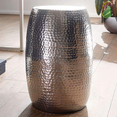 Rootz side table - Aluminum silver coffee table - 30 x 30 x 49.5 cm