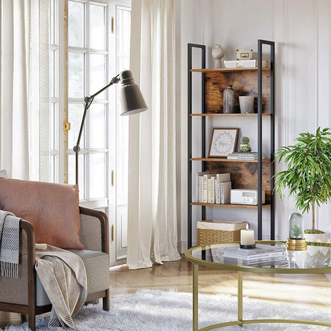 Rootz Kitchen Cabinet - Bookcase Industrial - Cupboards - Ladder Cabinet 5 Layers - 62 x 24 x 165 cm