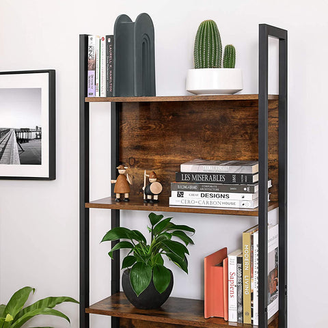 Rootz Kitchen Cabinet - Bookcase Industrial - Cupboards - Ladder Cabinet 5 Layers - 62 x 24 x 165 cm
