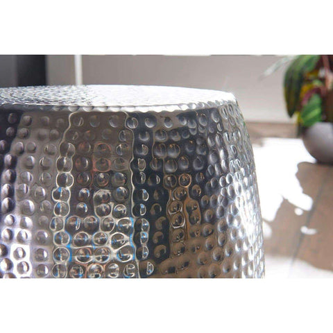 Rootz side table - Aluminum silver coffee table - 30 x 30 x 49.5 cm