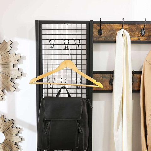 Rootz Wardrobe rack with coat rack - Shoe rack - Industrial - 97.7 x 40 x 185 cm