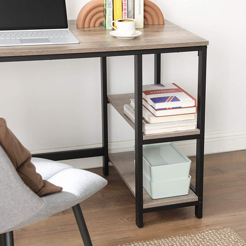 Rootz Desk - Work table - Office table - Desks - Grey/Black - 138 x 138 x 75 cm