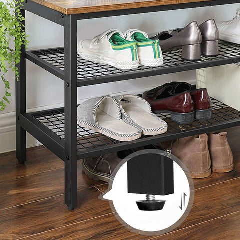 Rootz Wardrobe rack with coat rack - Shoe rack - Industrial - 97.7 x 40 x 185 cm