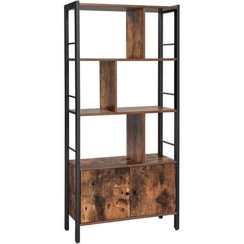 Rootz Bookcase - Bookcases - Industrial - Wood - Iron Frame - 74 x 30 x 154.5 cm (LxWxH)