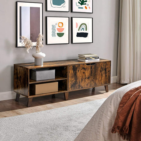 Rootz Big Oaks 2 TV Cabinet - TV Furniture Industrial - TV Table Retro - Industrial - Brown - 140 x 40 x 45 cm