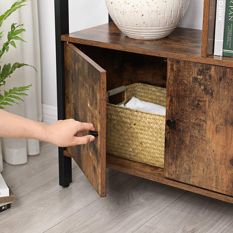 Rootz Bookcase - Bookcases - Industrial - Wood - Iron Frame - 74 x 30 x 154.5 cm (LxWxH)