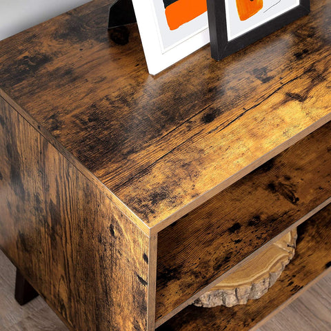 Rootz Big Oaks 2 TV Cabinet - TV Furniture Industrial - TV Table Retro - Industrial - Brown - 140 x 40 x 45 cm