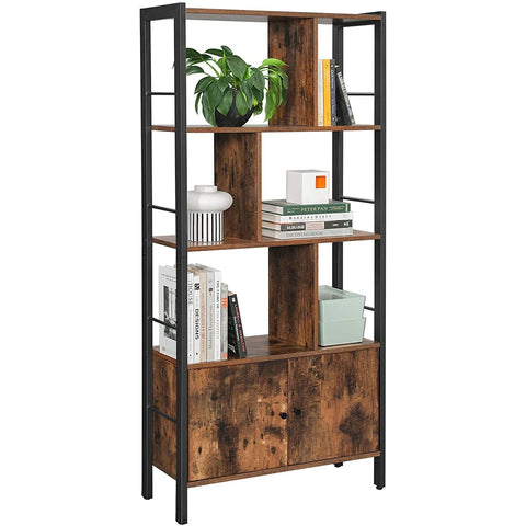 Rootz Bookcase - Bookcases - Industrial - Wood - Iron Frame - 74 x 30 x 154.5 cm (LxWxH)