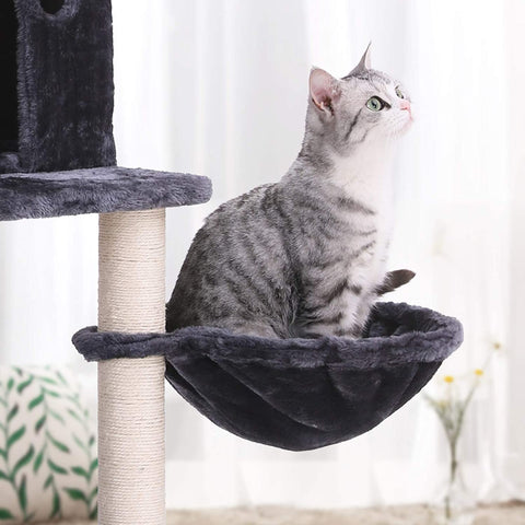 Rootz Cat Tree XL 152 CM - Luxury Cat House - Scratching Post - Cats - Cat