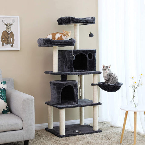 Rootz Cat Tree XL 152 CM - Luxury Cat House - Scratching Post - Cats - Cat