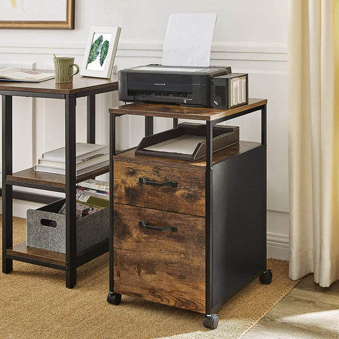 Rootz Ladeblok Industrial - Drawer blocks - Roll container with lock - 2 drawers - 41 x 45 x 66 cm