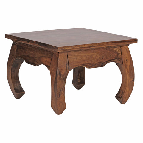 Rootz Coffee Table - Solid Wood Sheesham - 60cm Wide - Dark Brown - Country Style - Living Room Table