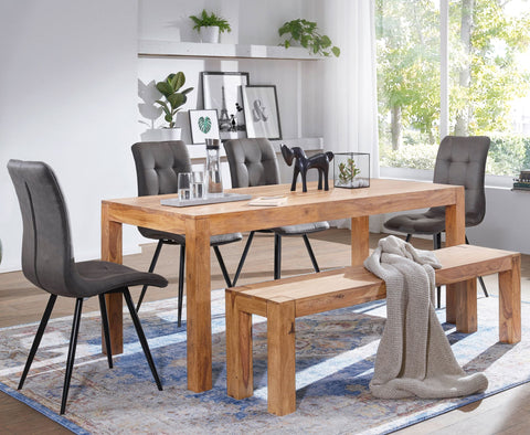 Rootz Dining Bench - Solid Wood Acacia - Natural Product - Country House Style - 160 x 45 x 35 cm