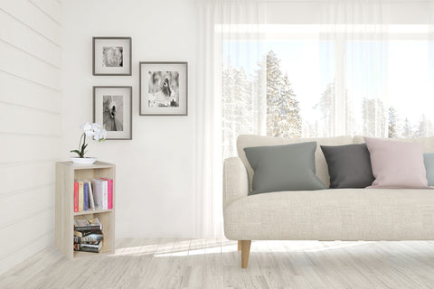 Rootz Bookshelf - MDF Wood - Design Storage Shelf - Modern Hall Wooden Shelf - Sonoma -  2 Compartments
