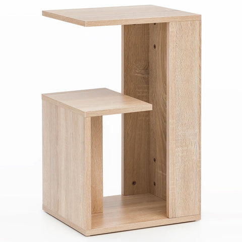 Rootz Wood Side Table - Sonoma - Design for Sofa or Coffee - Small and Modern Square Table - 35x29.5x60cm