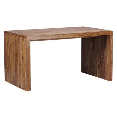 Rootz Desk - Solid Wood Sheesham - 160 cm Wide - Country Style Computer Table with Filing Office Design