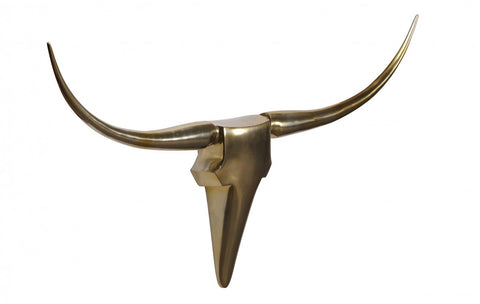 Rootz Bull Antler Decor - Wall Decoration - Golden Aluminum Bull Antler - 125 cm