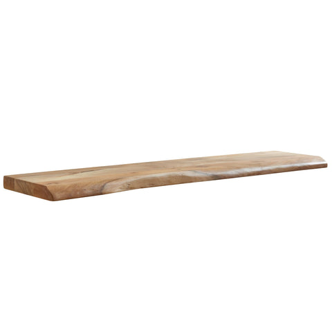 Rootz Wall Shelf - Solid Acacia Wood with Tree Edge - Design Floating Shelf - Natural Wood Wall Board - Country Style Hanging Shelf - 120 cm
